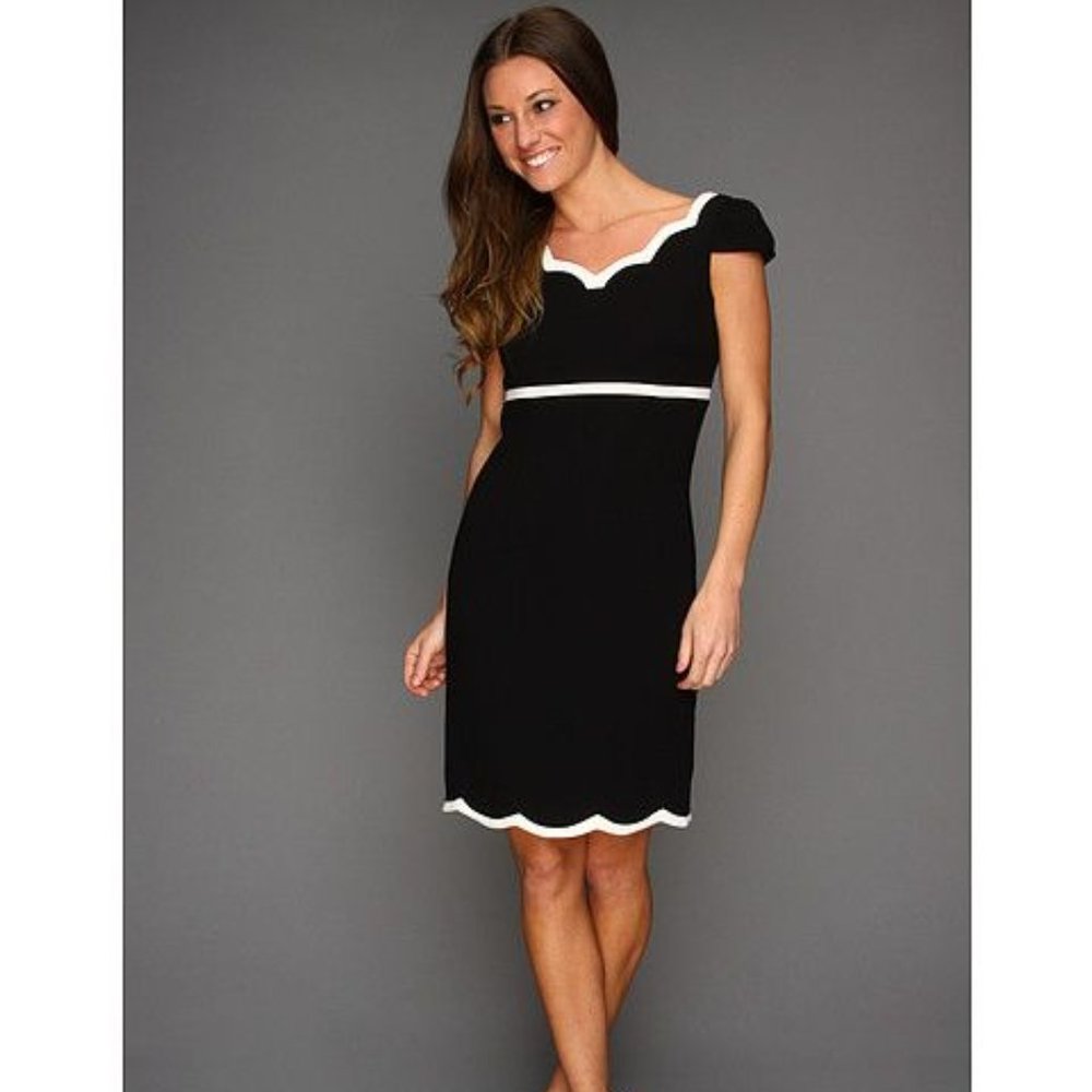 NWT Tahari Eileen Scalloped Dress